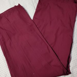Classic Burgundy Scrub Pants (L) for Men